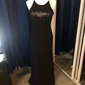 Cachet Black formal halter style gown